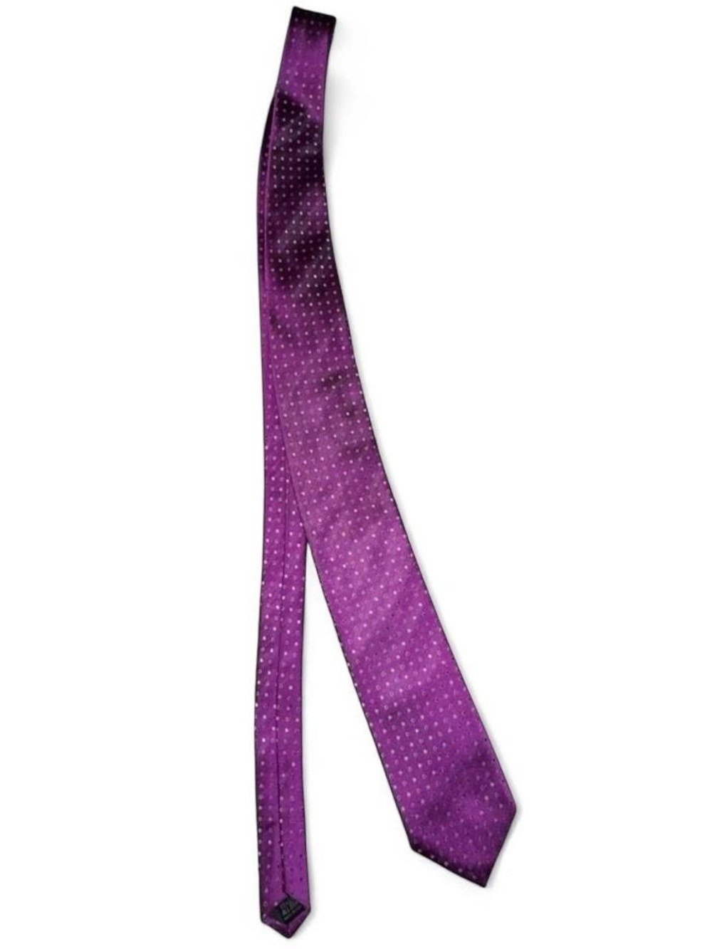 Classic Purple Men's Silk Tie with Subtle Dot Pattern